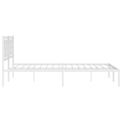 Giroletto con Testiera Metallo Bianco 183x213 cm | homemem39