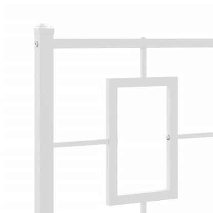 Giroletto con Testiera e Pediera Metallo Bianco 80x200 cm | homemem39