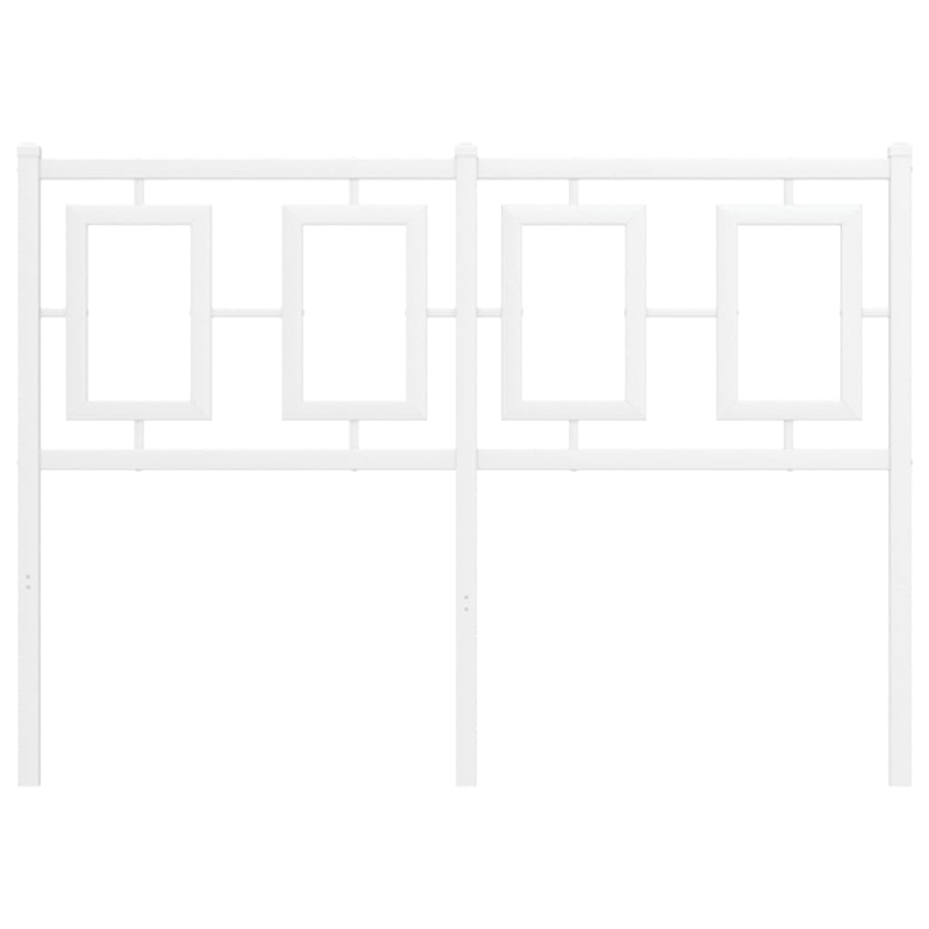 Testiera in Metallo Bianco 120 cm - homemem39