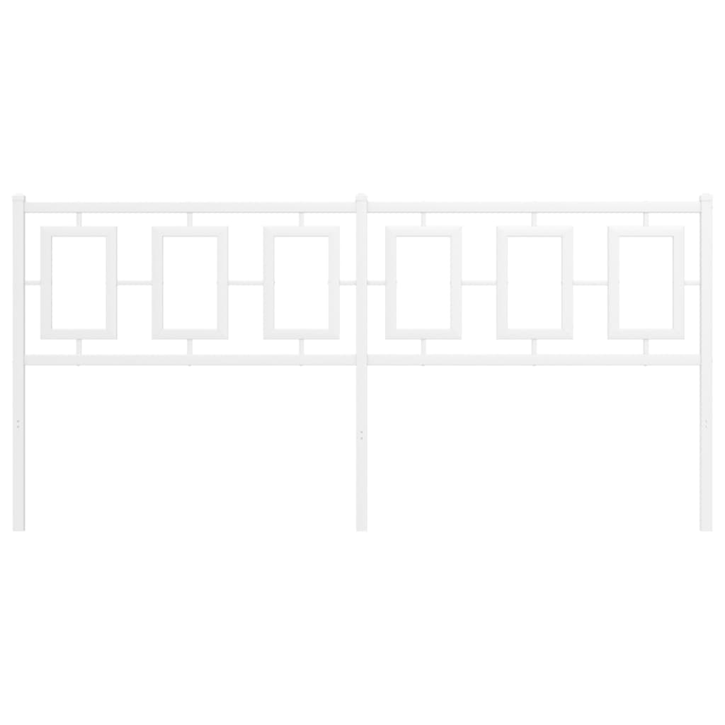 Testiera in Metallo Bianco 180 cm - homemem39