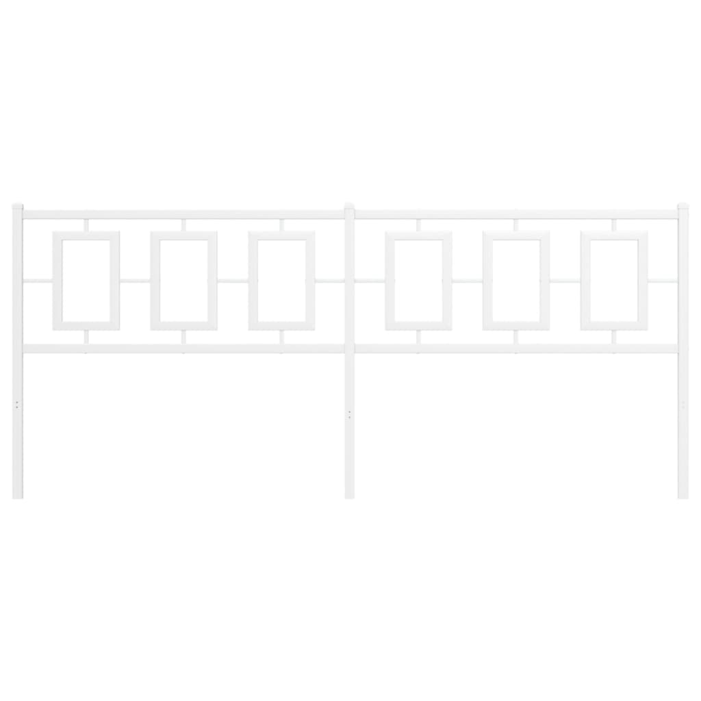 Testiera in Metallo Bianco 193 cm - homemem39