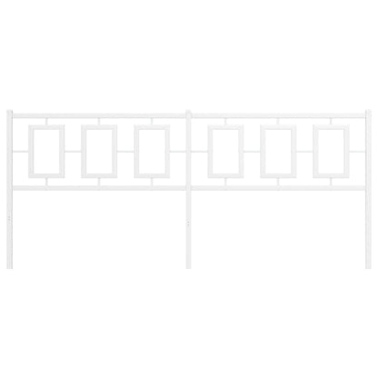 Testiera in Metallo Bianco 193 cm - homemem39