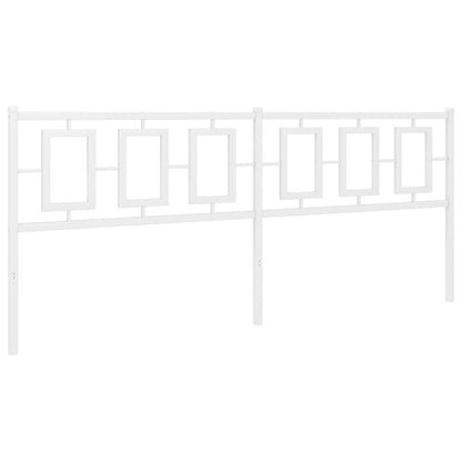 Testiera in Metallo Bianco 200 cm - homemem39