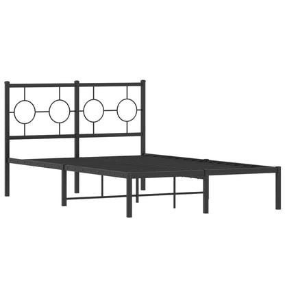 Giroletto con Testiera in Metallo Nero 120x190 cm | homemem39