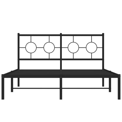 Giroletto con Testiera in Metallo Nero 140x200 cm | homemem39