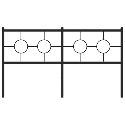 Testiera in Metallo Nero 150 cm - homemem39