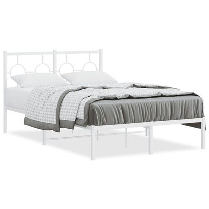 Giroletto con Testiera Metallo Bianco 120x190 cm | homemem39