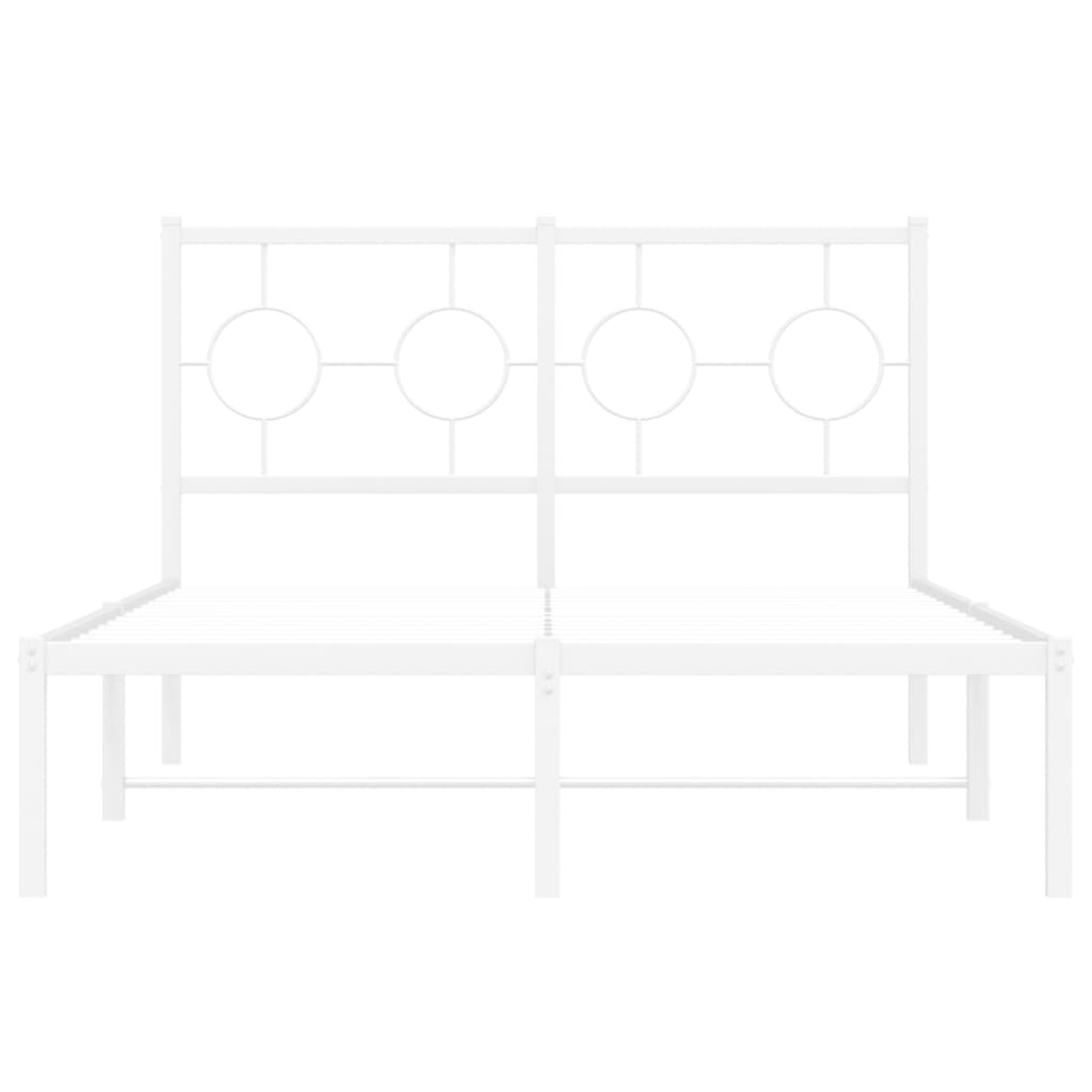 Giroletto con Testiera Metallo Bianco 120x190 cm | homemem39