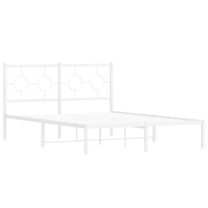 Giroletto con Testiera Metallo Bianco 135x190 cm