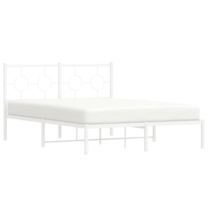 Giroletto con Testiera Metallo Bianco 135x190 cm