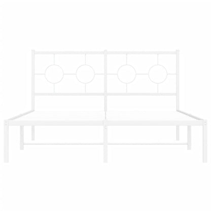 Giroletto con Testiera Metallo Bianco 140x190 cm | homemem39