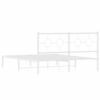 Giroletto con Testiera Metallo Bianco 150x200 cm