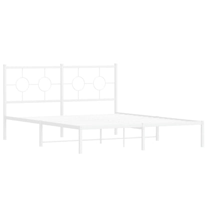 Giroletto con Testiera Metallo Bianco 160x200 cm | homemem39