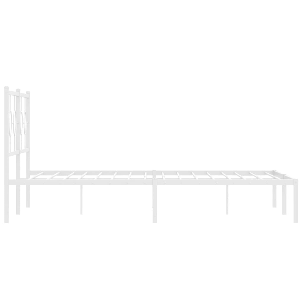 Giroletto con Testiera Metallo Bianco 160x200 cm | homemem39