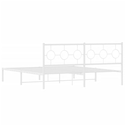 Giroletto con Testiera Metallo Bianco 183x213 cm | homemem39