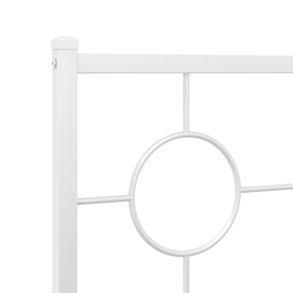 Giroletto con Testiera Metallo Bianco 183x213 cm | homemem39