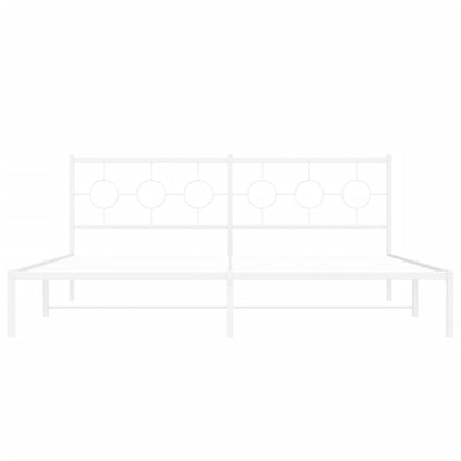 Giroletto con Testiera Metallo Bianco 193x203 cm | homemem39