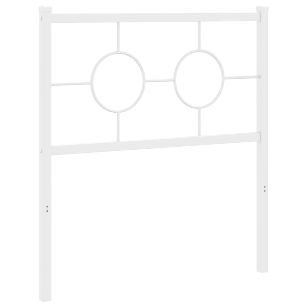 Testiera in Metallo Bianco 75 cm - homemem39