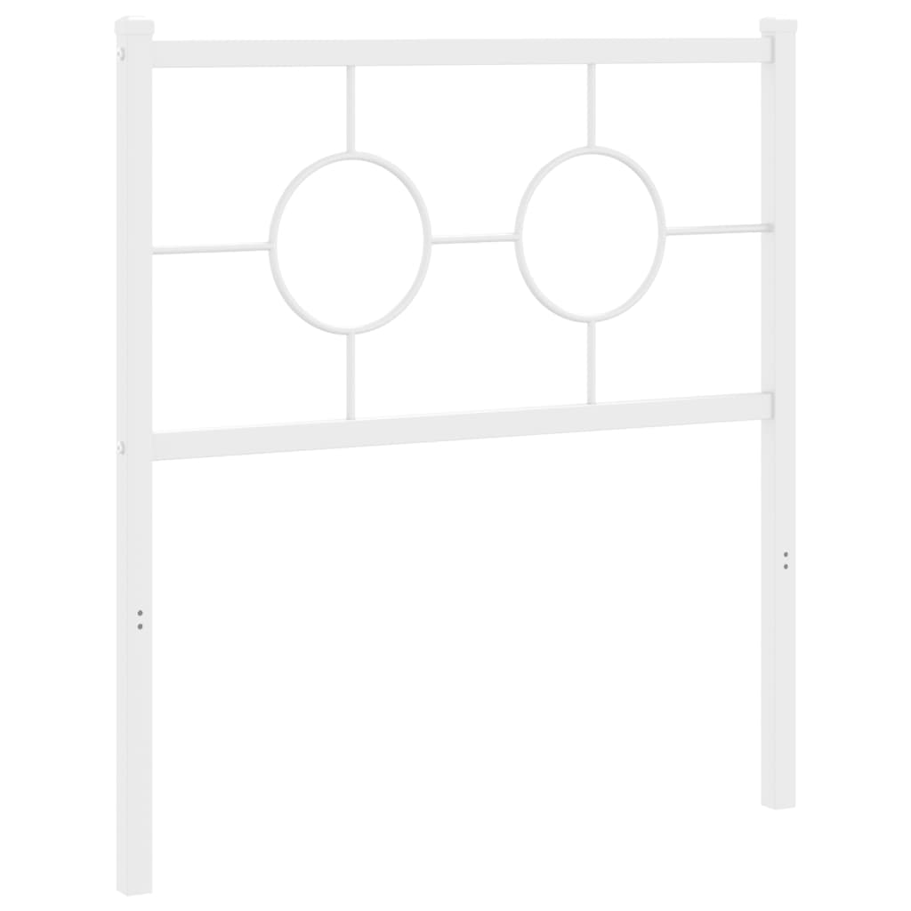 Testiera in Metallo Bianco 80 cm - homemem39