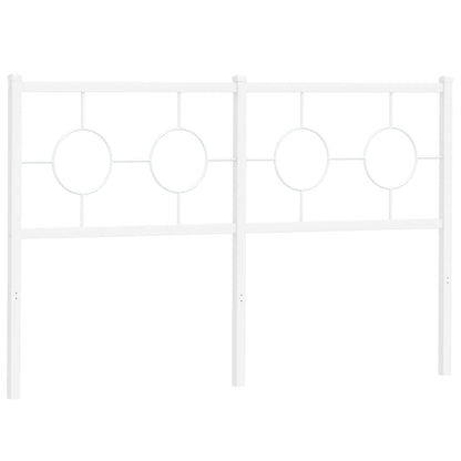 Testiera in Metallo Bianco 135 cm - homemem39
