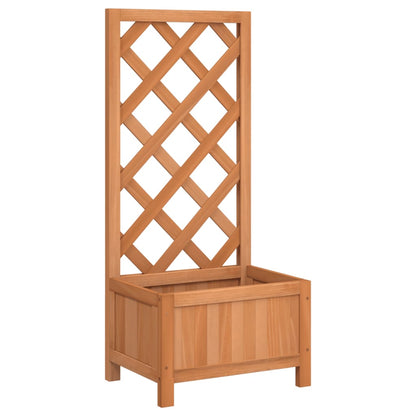 Fioriera con Traliccio Marrone in Legno Massello di Abete - homemem39