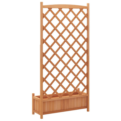 Fioriera con Traliccio Marrone in Legno Massello di Abete - homemem39