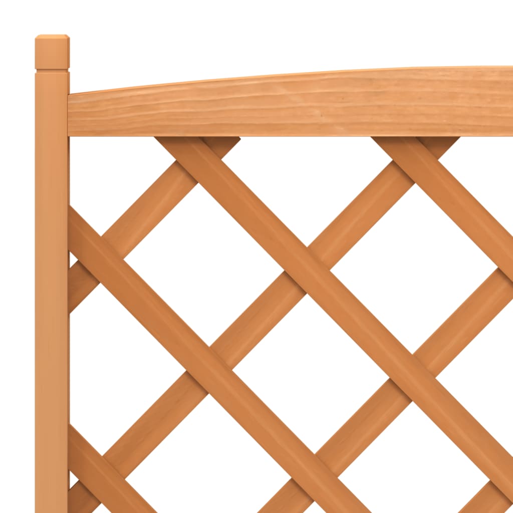 Fioriera con Traliccio Marrone in Legno Massello di Abete - homemem39