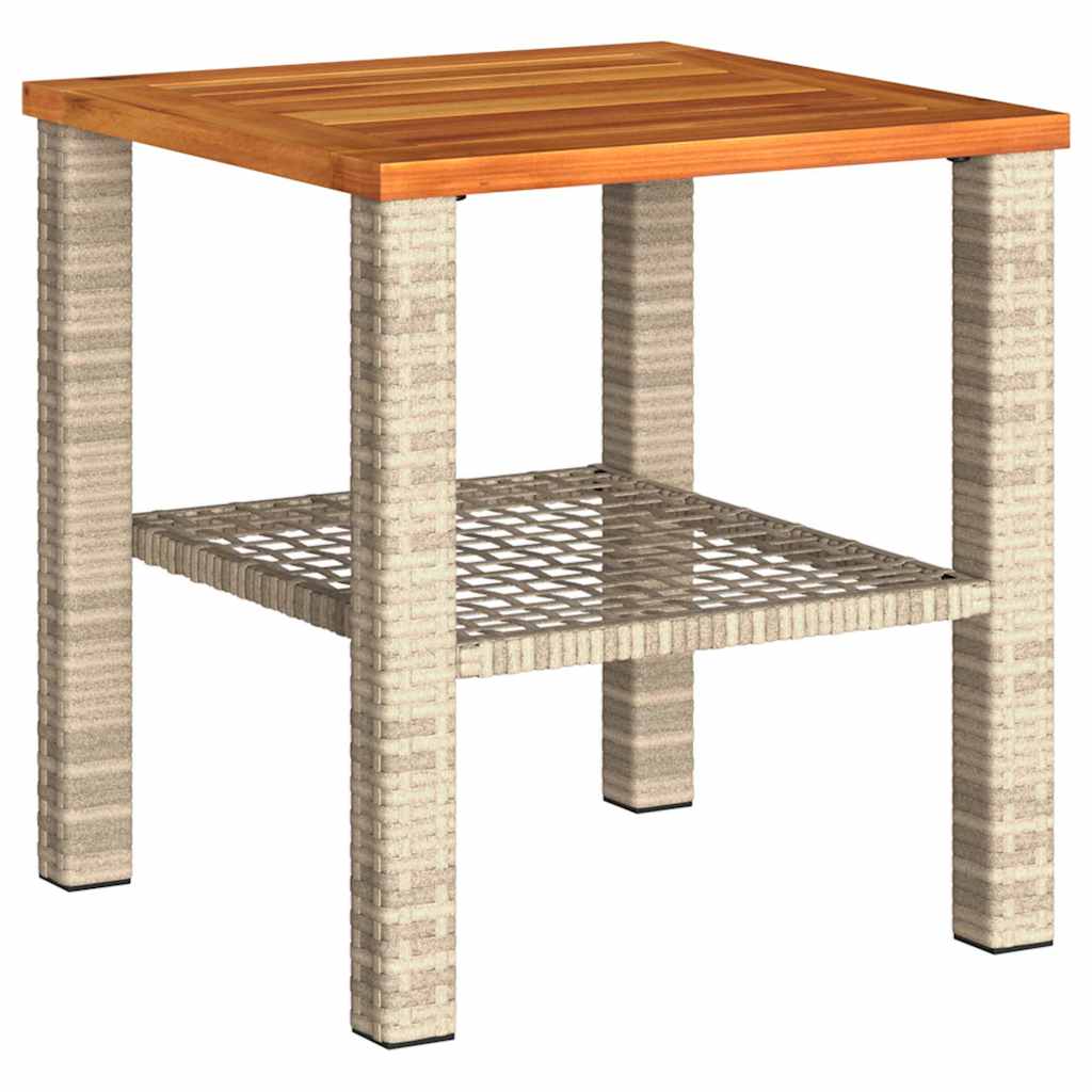 Set da Bistrò 3 pz con Cuscini Beige Polyrattan e Legno Acacia | homemem39