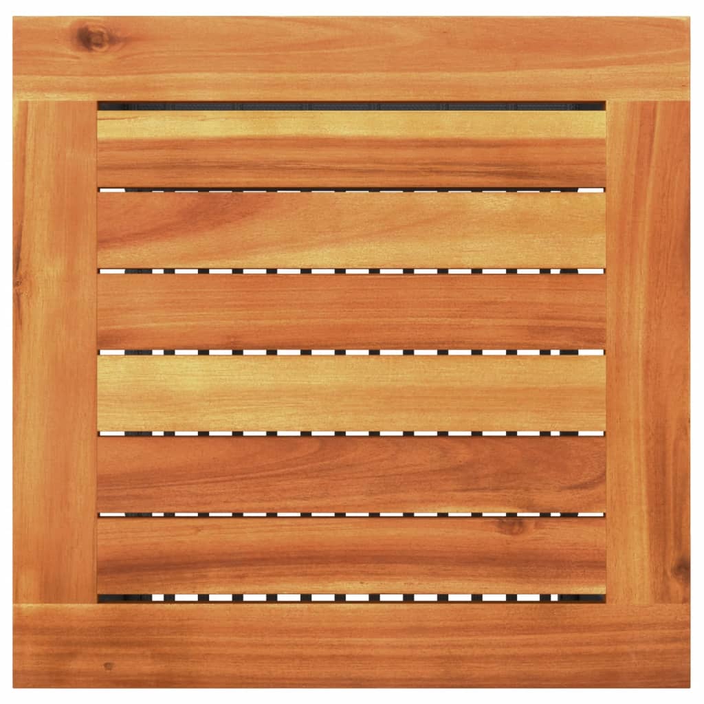 Tavolo da Giardino Nero 40x40x42cm in Polyrattan e Legno Acacia - homemem39