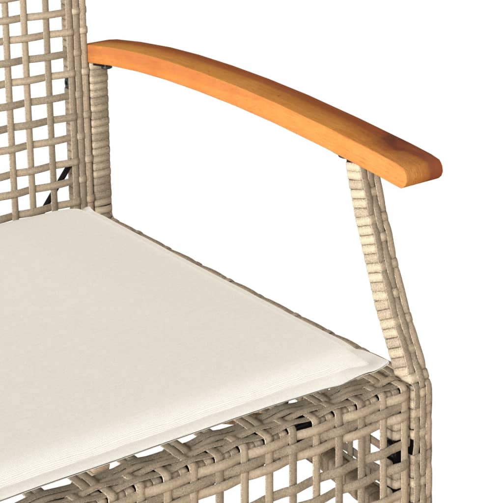 Set Divani da Giardino 4 pz con Cuscini in Polyrattan Beige | homemem39