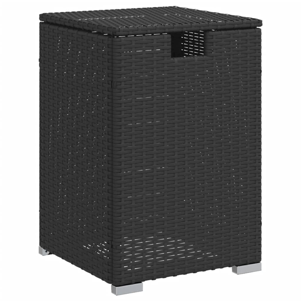 Tavolo Copri Serbatoio Propano Nero 40x40x60 cm in Polyrattan | homemem39