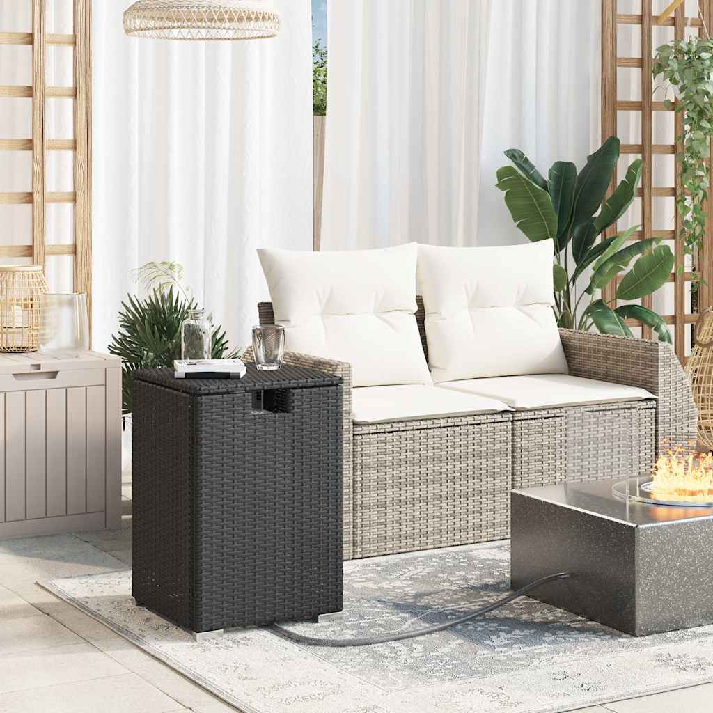 Tavolo Copri Serbatoio Propano Nero 40x40x60 cm in Polyrattan | homemem39