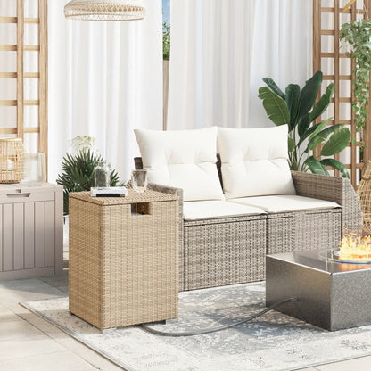 Tavolo Copri Serbatoio Propano Beige 40x40x60 cm in Polyrattan