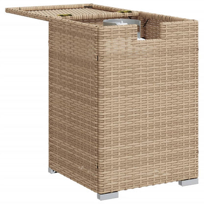 Tavolo Copri Serbatoio Propano Beige 40x40x60 cm in Polyrattan