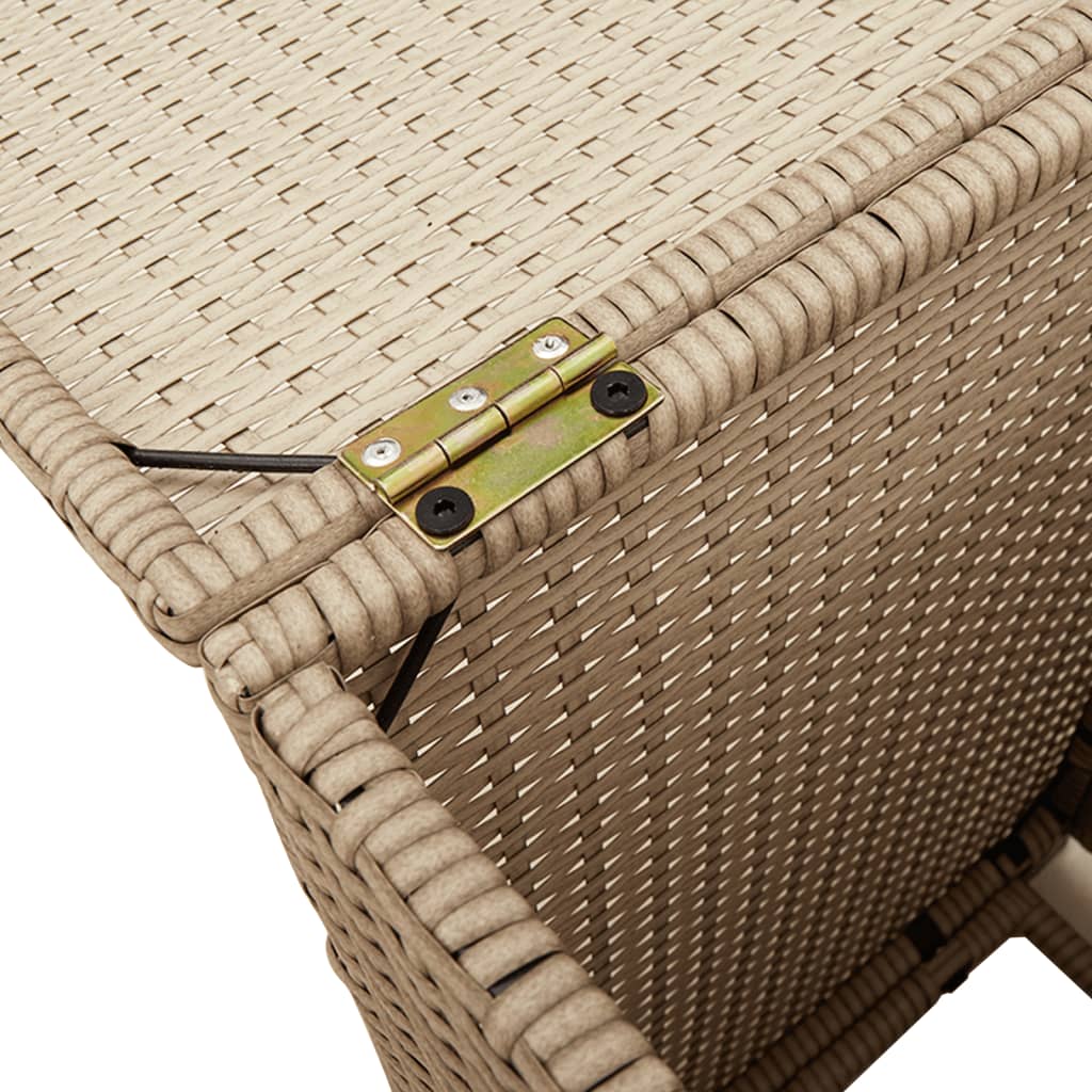 Tavolo Copri Serbatoio Propano Beige 40x40x60 cm in Polyrattan - homemem39