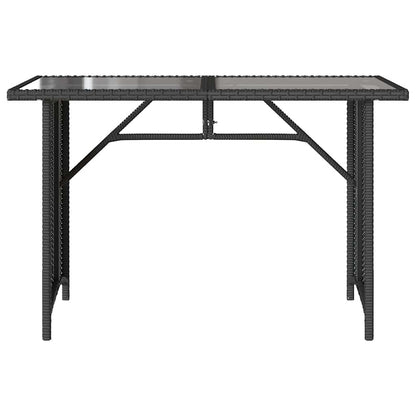 Set da Pranzo da Giardino 2 pz con Cuscini Nero in Polyrattan