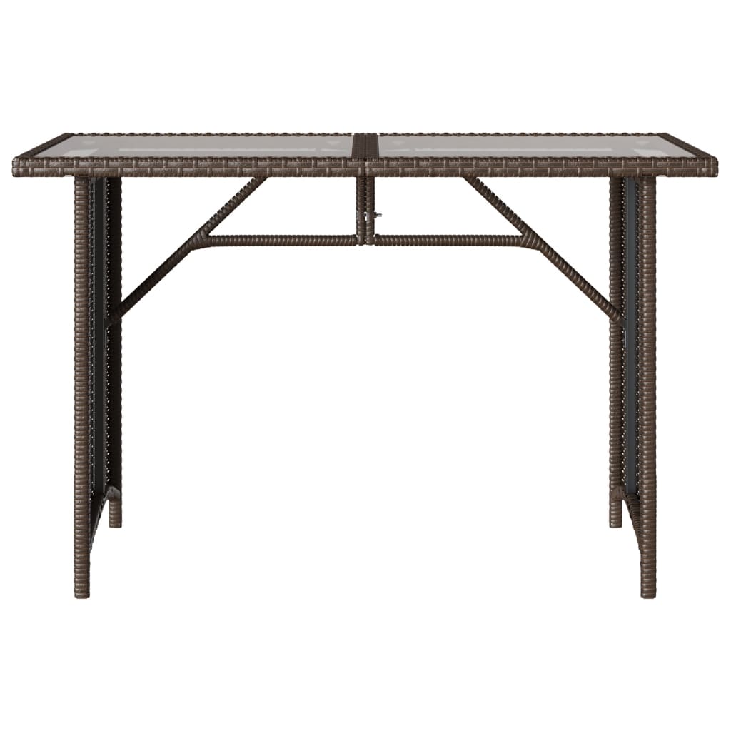 Set da Pranzo da Giardino 2pz con Cuscini in Polyrattan Marrone | homemem39