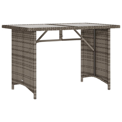 Set da Pranzo da Giardino 2 pz con Cuscini in Polyrattan Grigio | homemem39