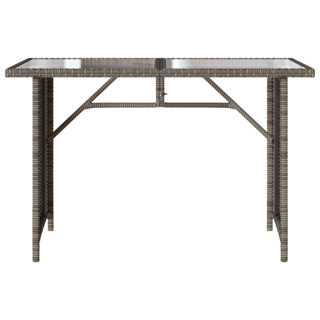 Set da Pranzo da Giardino 2 pz con Cuscini in Polyrattan Grigio | homemem39