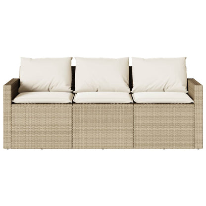 Set da Pranzo da Giardino 2 pz con Cuscini Beige in Polyrattan | homemem39