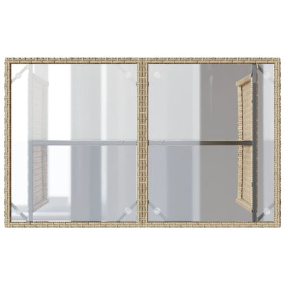 Set da Pranzo da Giardino 2 pz con Cuscini Beige in Polyrattan | homemem39