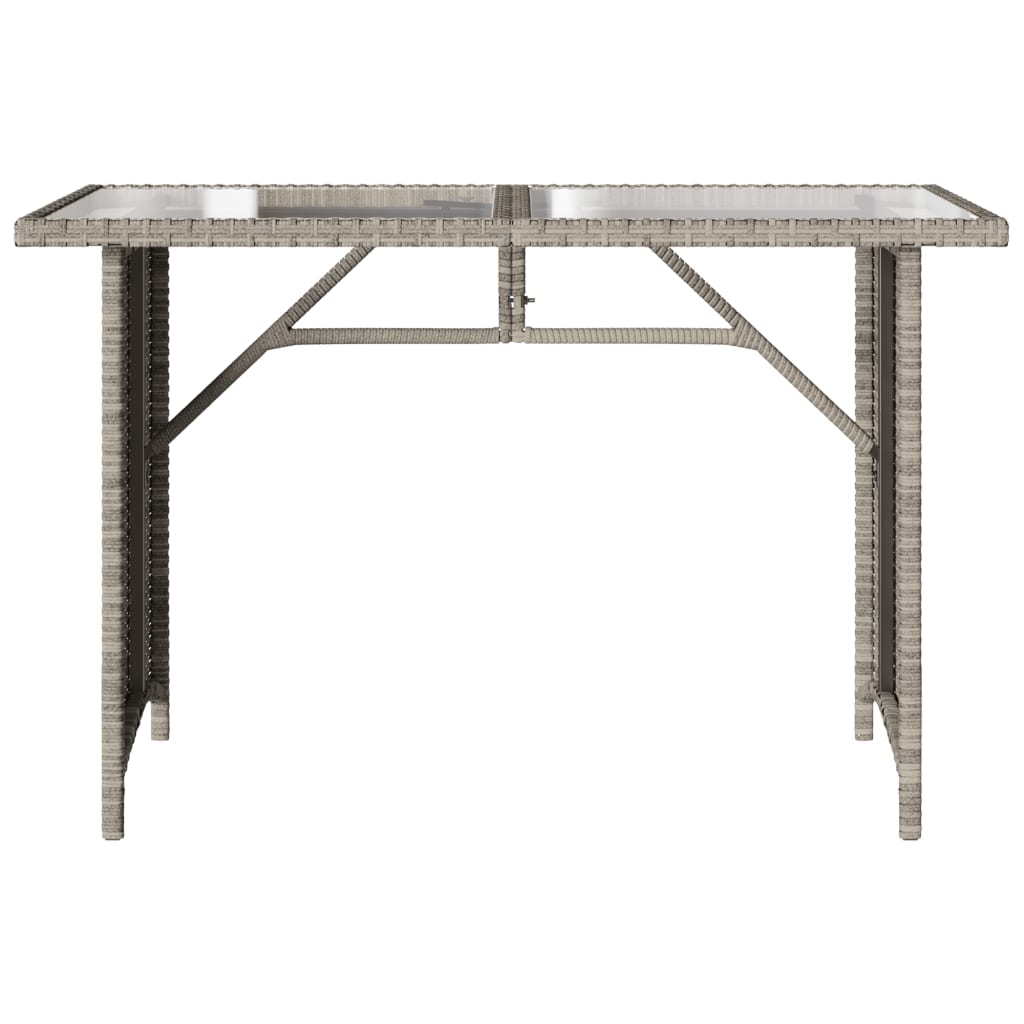 Set da Pranzo da Giardino 2 pz con Cuscini in Polyrattan Grigio | homemem39