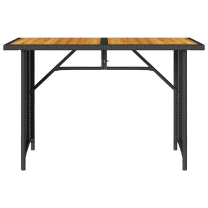 Set da Pranzo da Giardino 2 pz con Cuscini Nero in Polyrattan