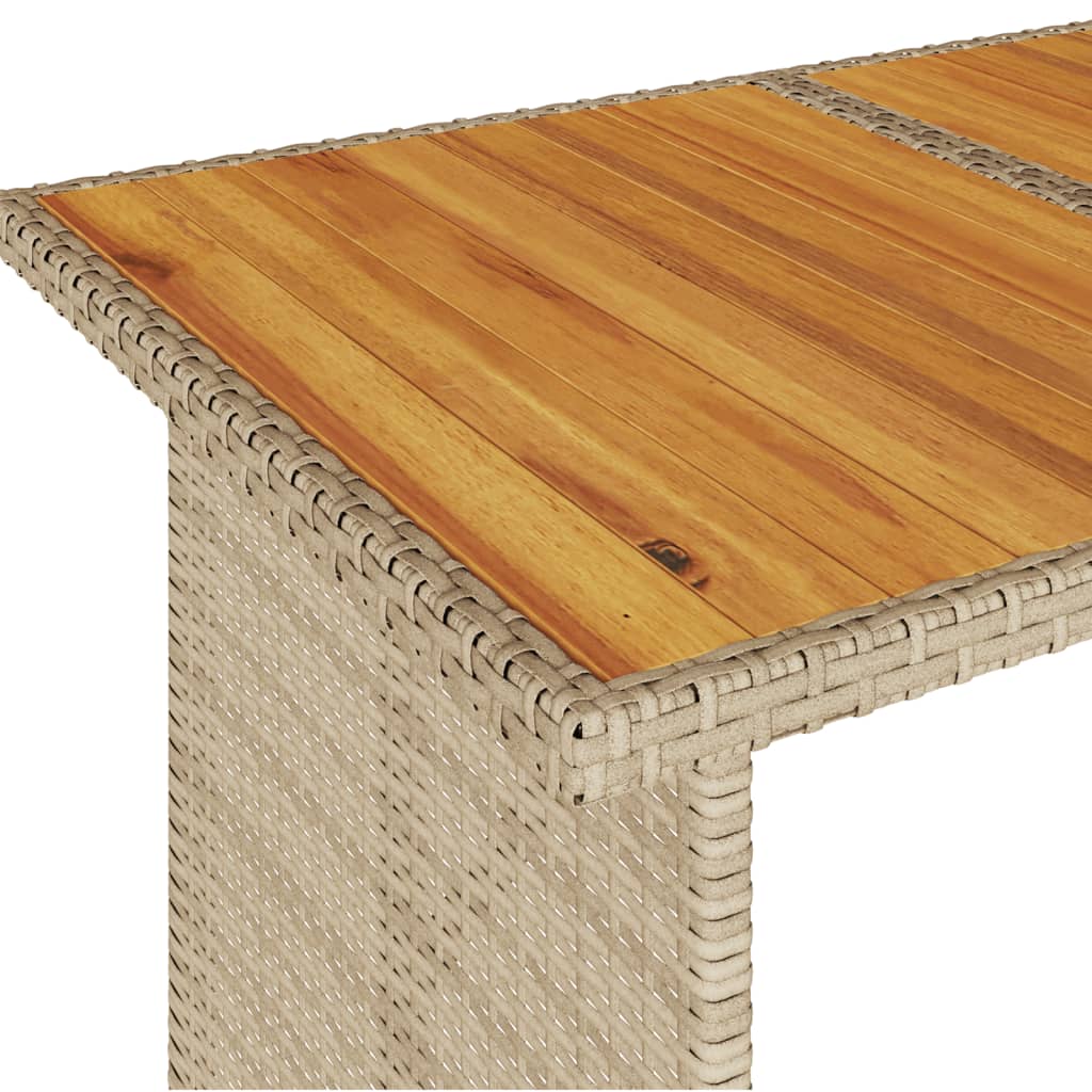 Set da Pranzo da Giardino 2 pz con Cuscini Beige in Polyrattan | homemem39