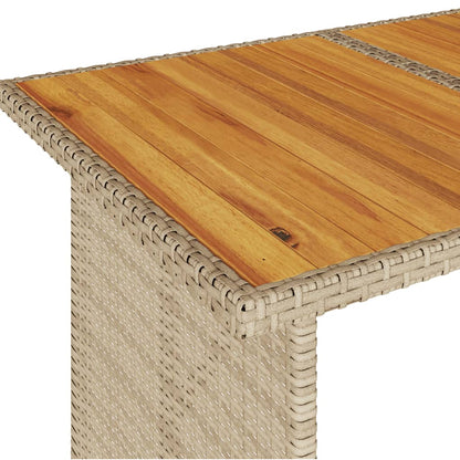 Set da Pranzo da Giardino 2 pz con Cuscini Beige in Polyrattan | homemem39