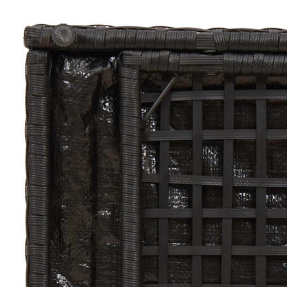 Scatola per Cuscini Nero 50 x 50 x 50 cm polyrattan | homemem39