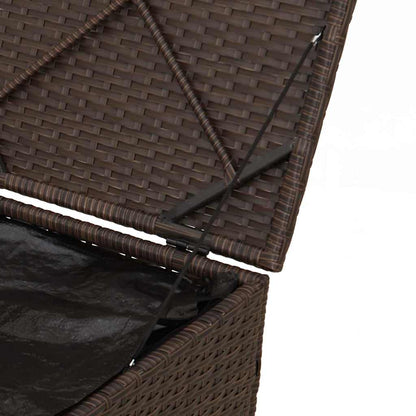 Scatola per Cuscini Marrone 50 x 50 x 50 cm polyrattan