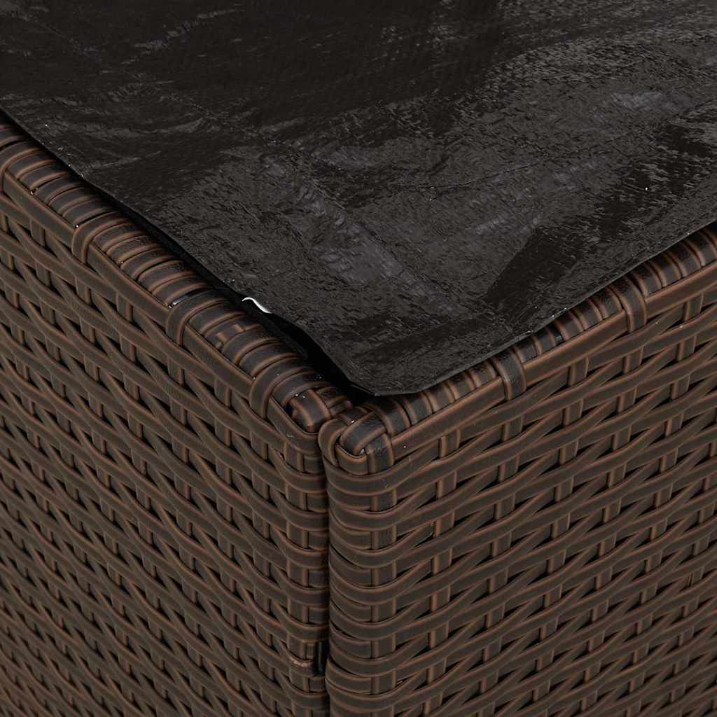 Scatola per Cuscini Marrone 50 x 50 x 50 cm polyrattan