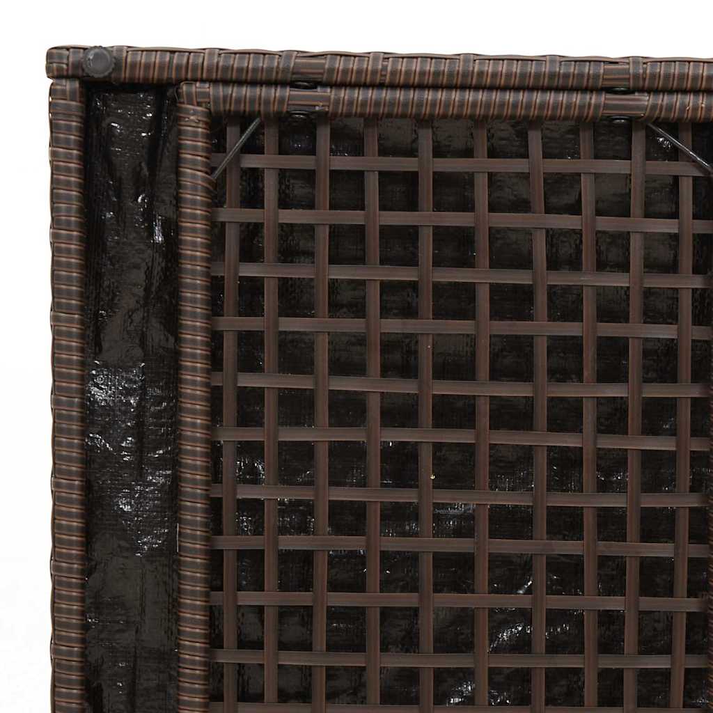 Scatola per Cuscini Marrone 50 x 50 x 50 cm polyrattan