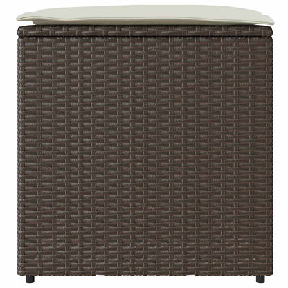 Scatola per Cuscini Marrone 50 x 50 x 50 cm polyrattan